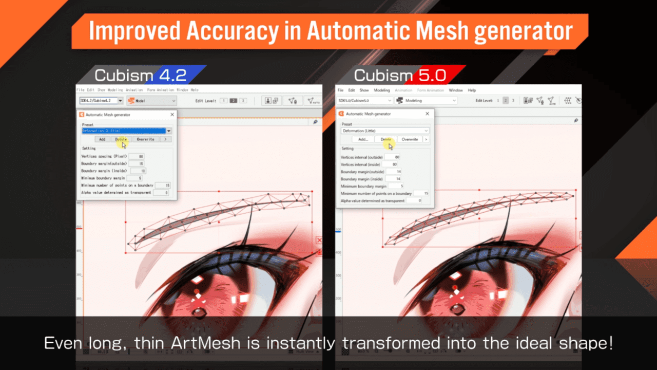 Enhanced accuracy in automatic Mesh generation